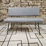 Vintage Knoll style bench with metal legs