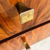 Vintage low row in flame walnut, by G N B , Circa 60