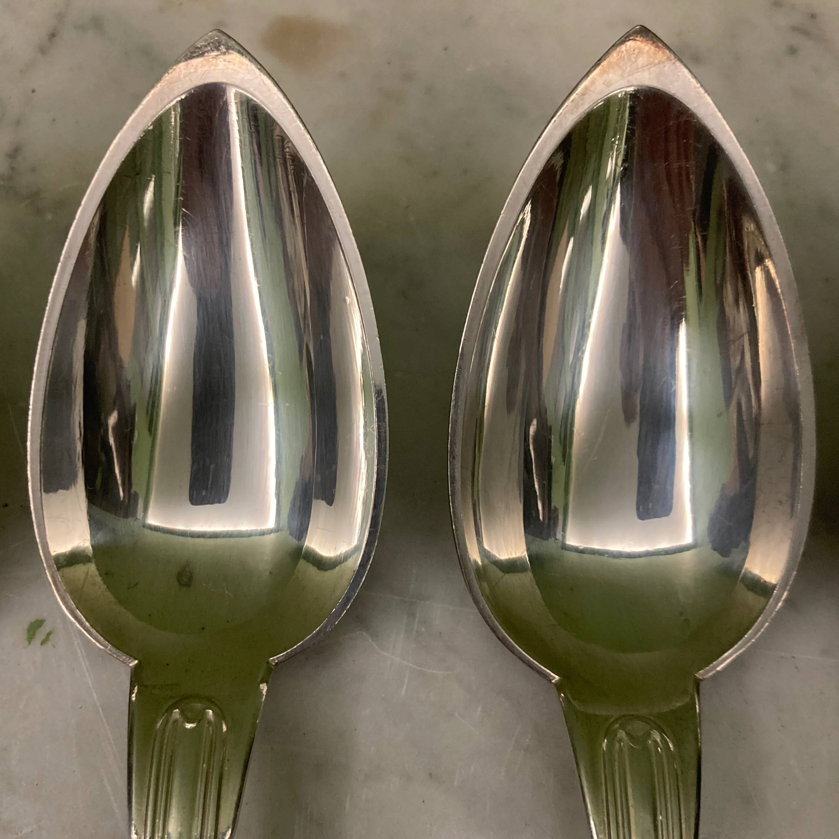 Charles Christofle 6 soup spoons model Chinon