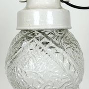 Vintage White Porcelain Pendant Light, 1970s