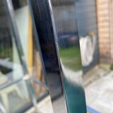 Display bookshelf modular wall shelf glass and chrome vintage 1970s