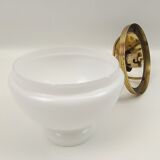 Brass wall and white glass 21 cm
