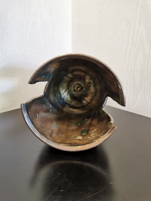 Silver-plated ceramic jug