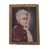 Portrait personnage homme 18 eme siecle cadre doré