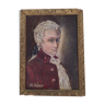 Portrait character man 18th century golden frame