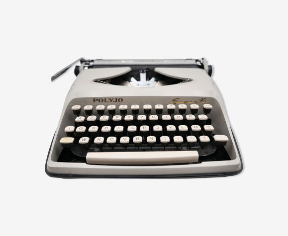 Machine à écrire Polyjo Super 75 vintage révisée ruban neuf