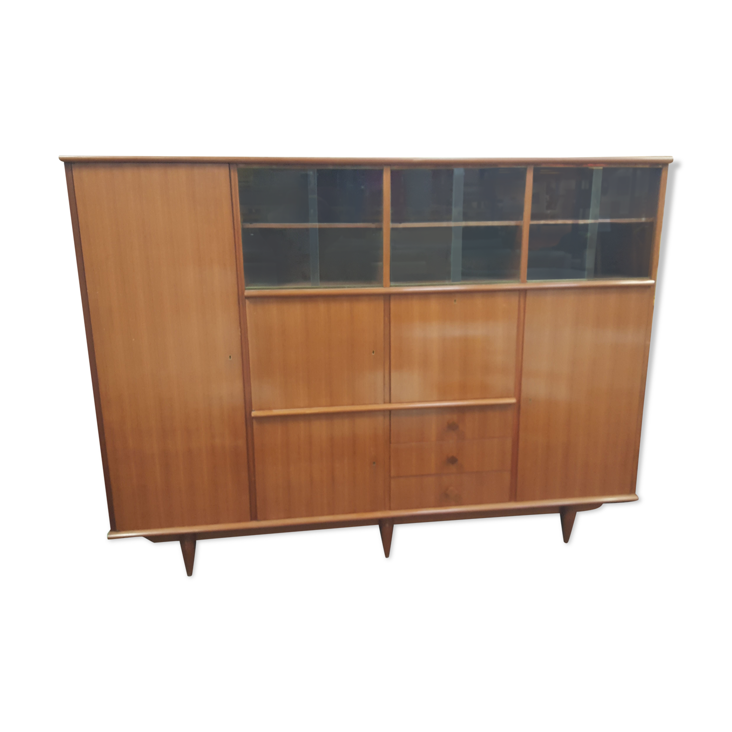 Libary by Gaston Poisson around 1950 teak