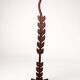 Sculptural floor lamp in solid wood