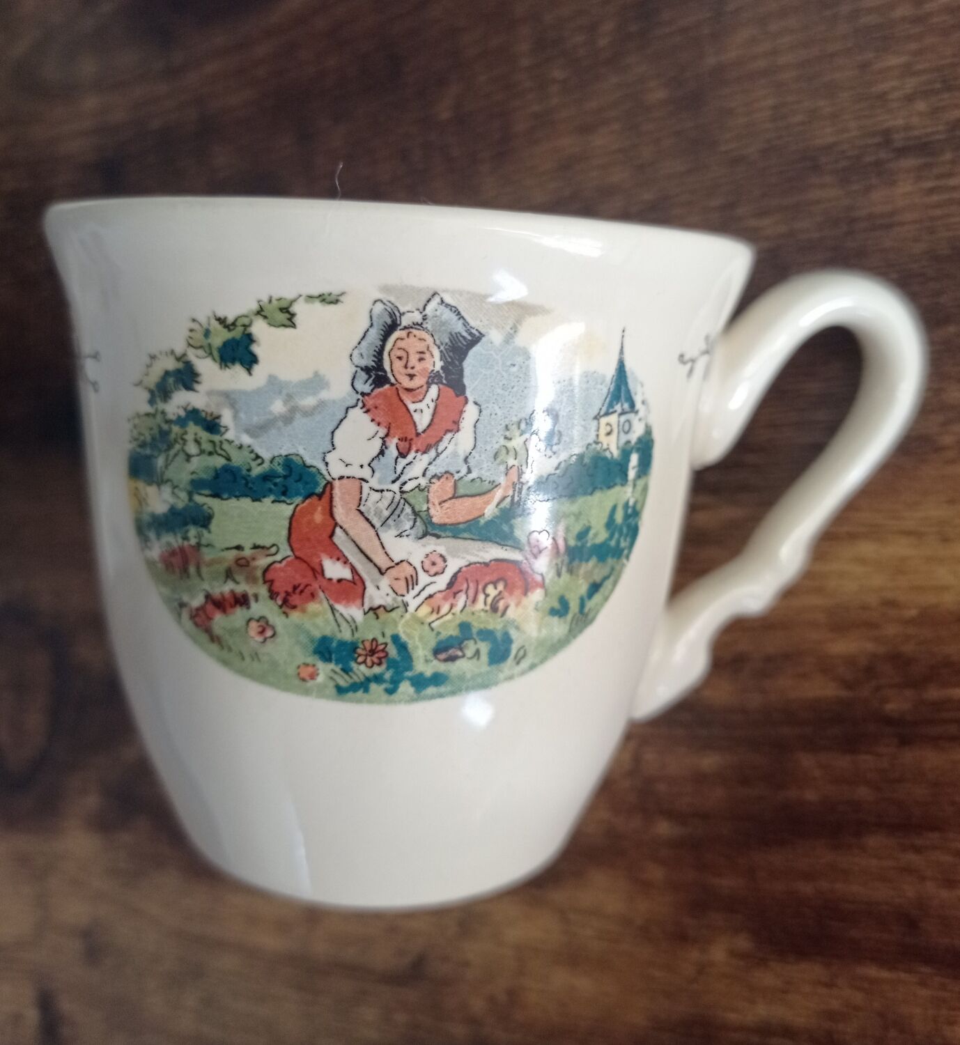 Cafetière et tasses de Sarreguemines modèle Obernai