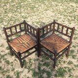 Pair of mulched corner chairs 1930
