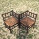 Pair of mulched corner chairs 1930