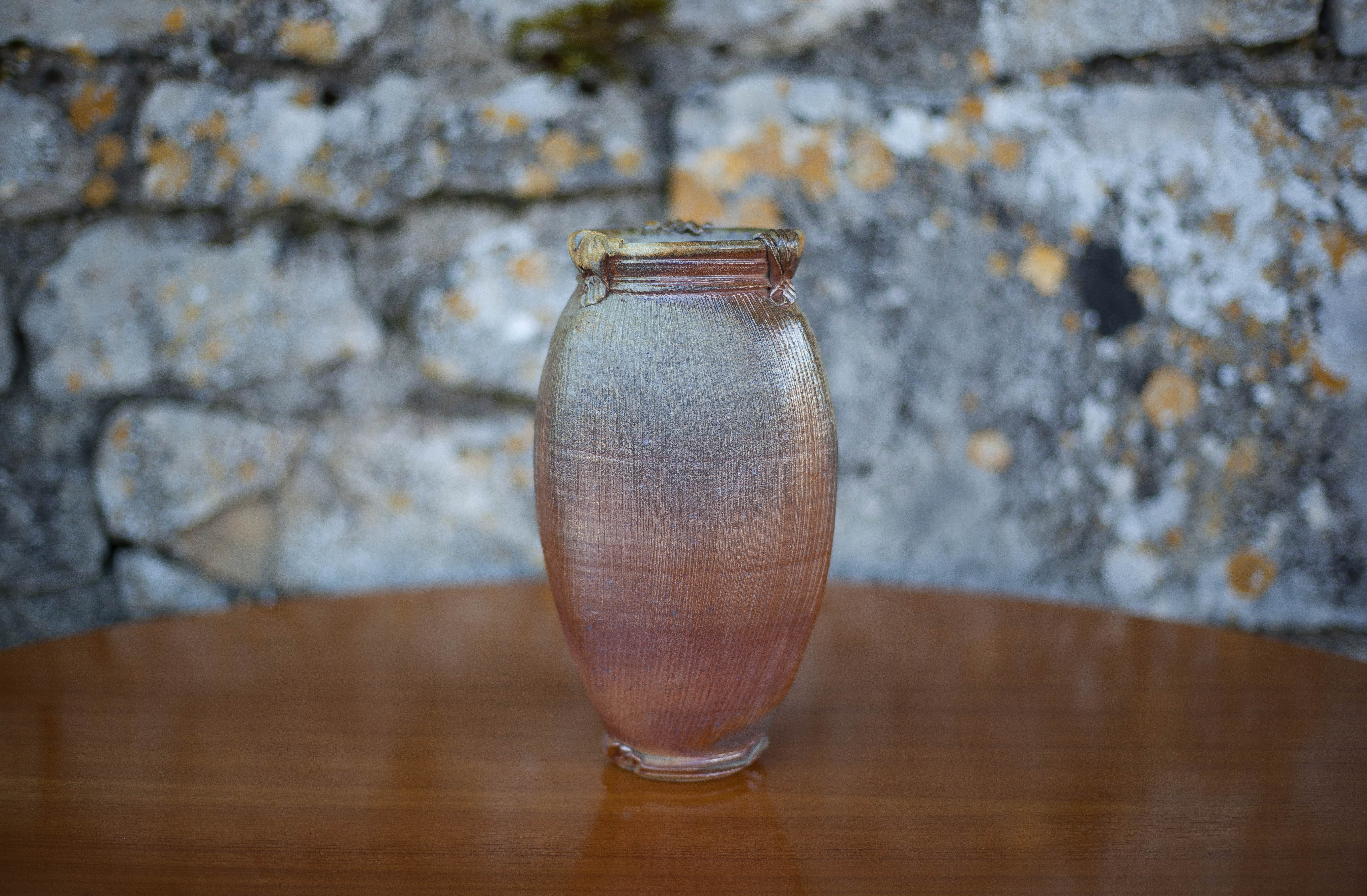 Vase in vintage glazed stoneware