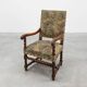 Antique armchair in walnut with tapestry upholstery, UK 17th century
