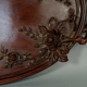 Old wooden tray carved with birds, butterflies and flowers China around 1900. SB