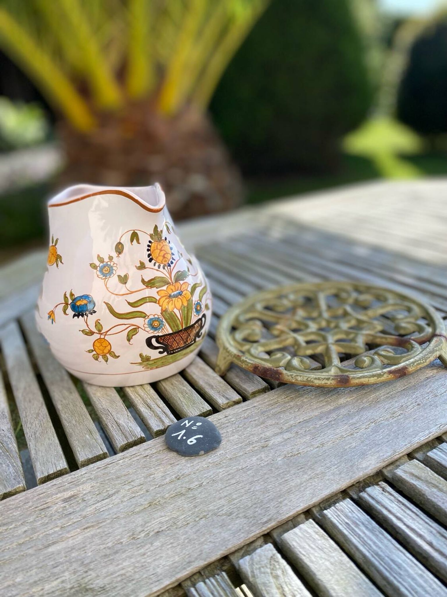 Moustiers water pitcher