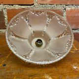 Antique Pendant Light Globe Molded Glass Art Deco Frosted Vintage