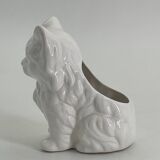 Vintage ceramic pot holder in the shape of a cat