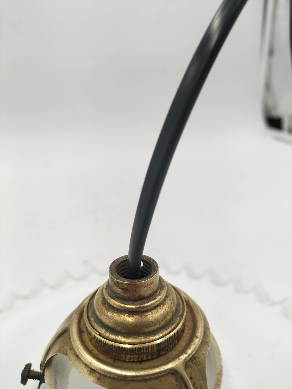 Opaline glass pendant light