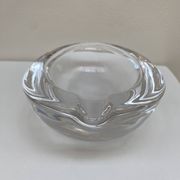 Large glass crystal ashtray by Art Vannes France