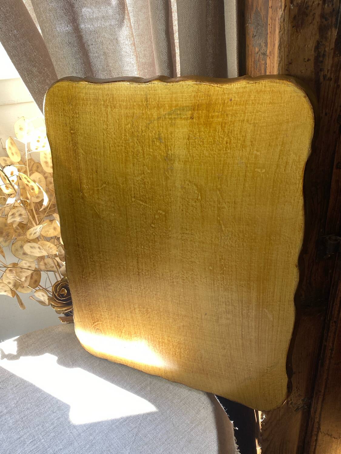 Large Florentine wooden tray