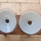 Paire de suspension opaline anciennes