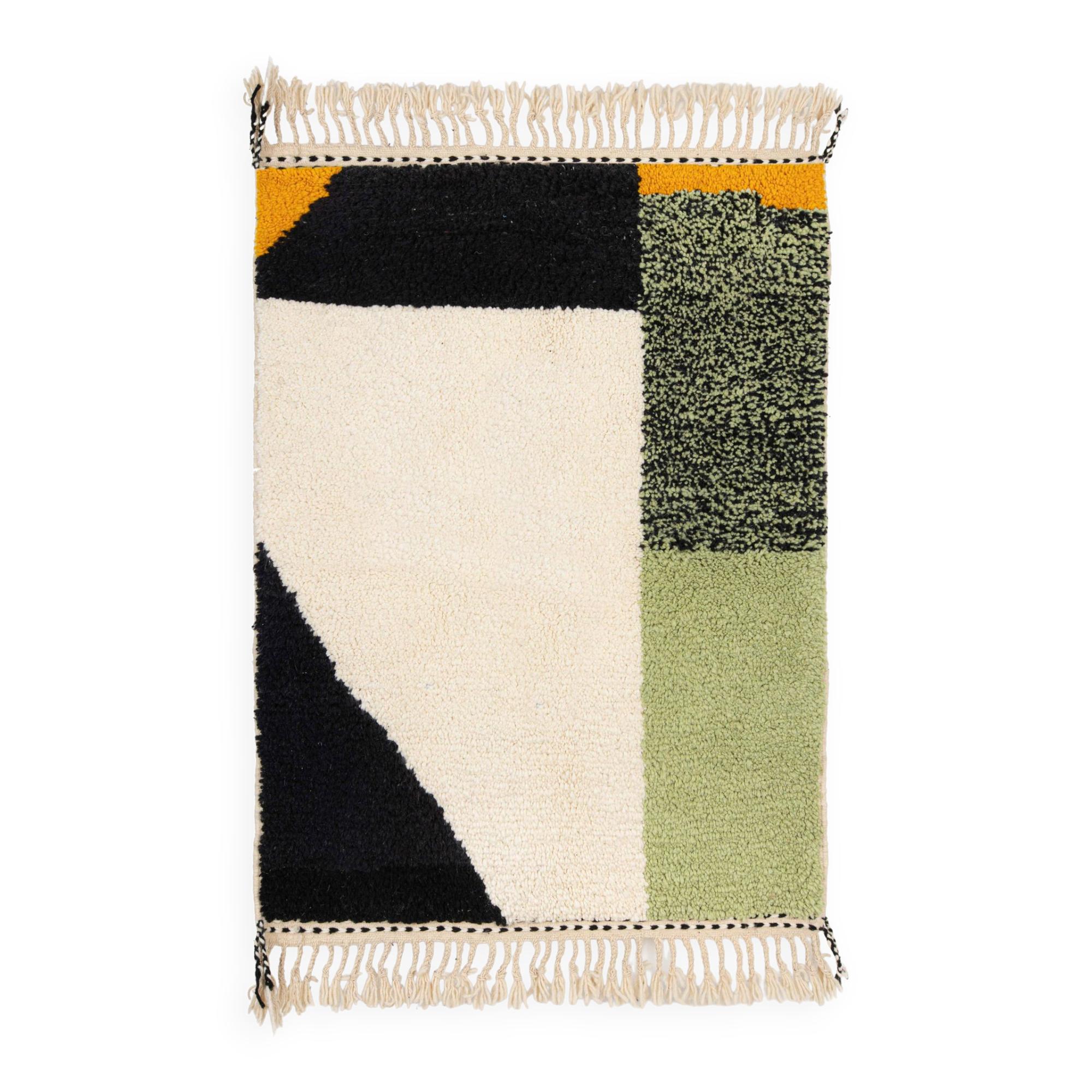 Berber carpet beni urain with colored parts 150 x 110 cm