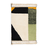 Berber carpet beni urain with colored parts 150 x 110 cm