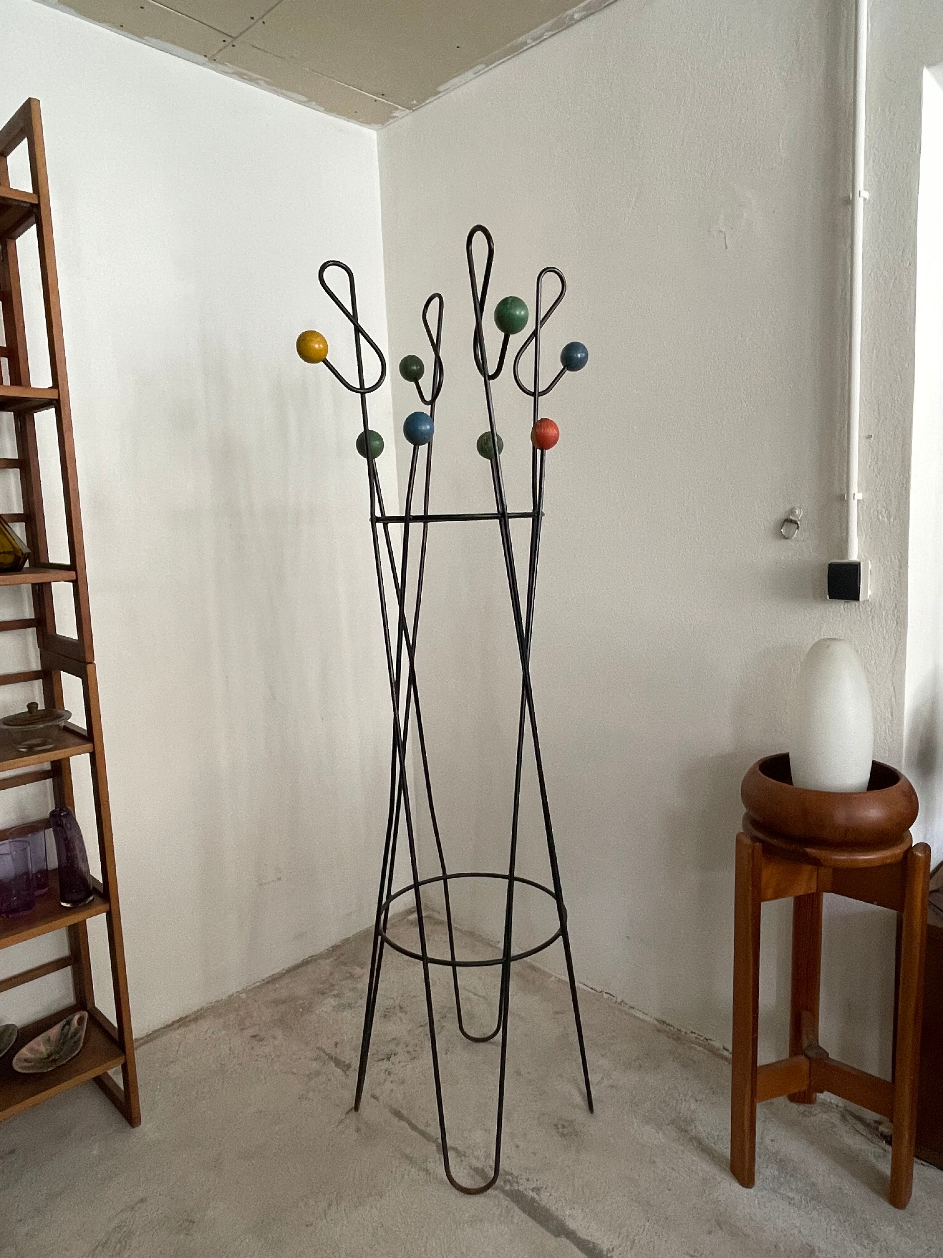 Coat rack floor key 1950