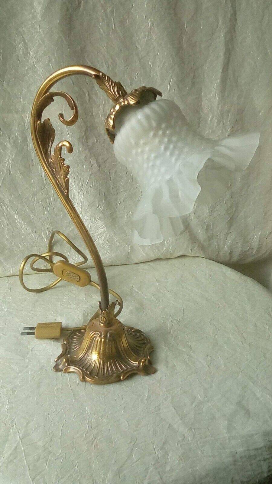 Bronze bedside table lamp 20th empire style
