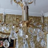 Bronze chandelier - branches with tassels