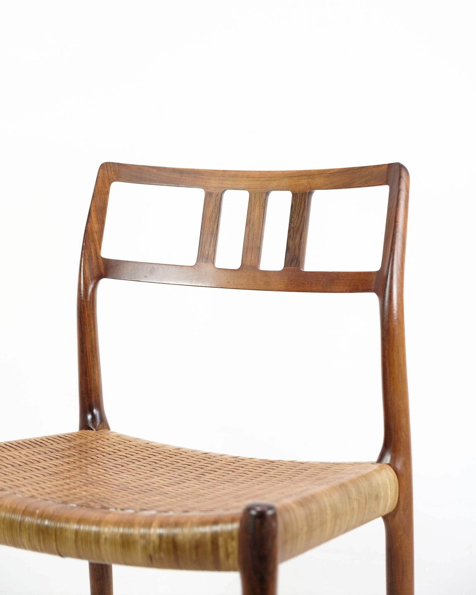 Set Of Four Dining Chairs Model 79 In Rosewood By N.O Møller For JL Møller