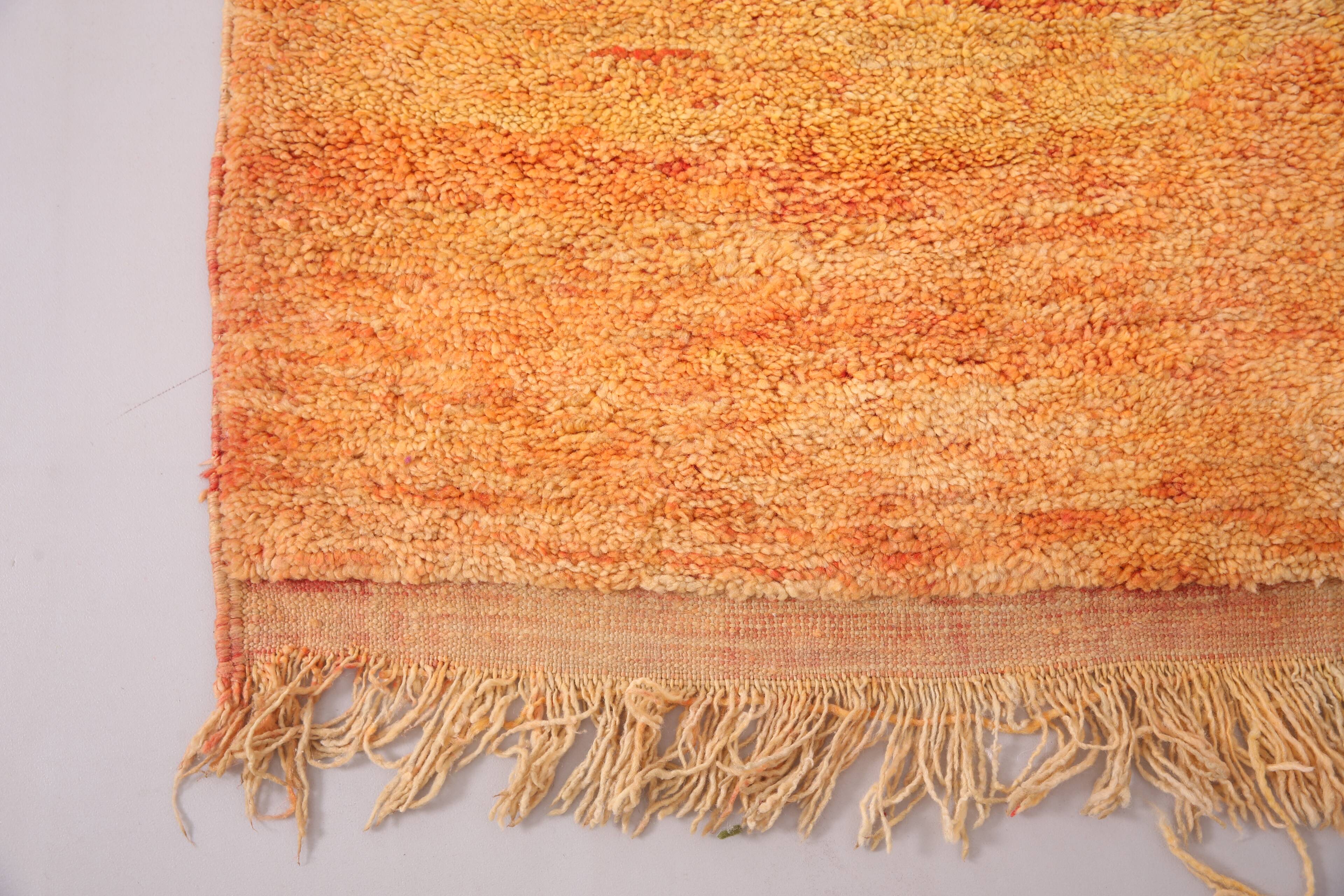 Vintage Moroccan Runner Rug 91 x 292 cm - Orange Runner Rug - Berber Rug