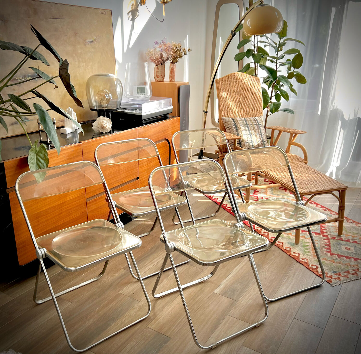 Vintage folding chair "plia" – giancarlo piretti, castelli 1969