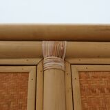 Armoire en bambou et rotin du milieu du siècle, Italie vers 1960