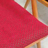 Pair of red Boomerang armchairs by Antonin Suman for Ton Bystrice Thonet