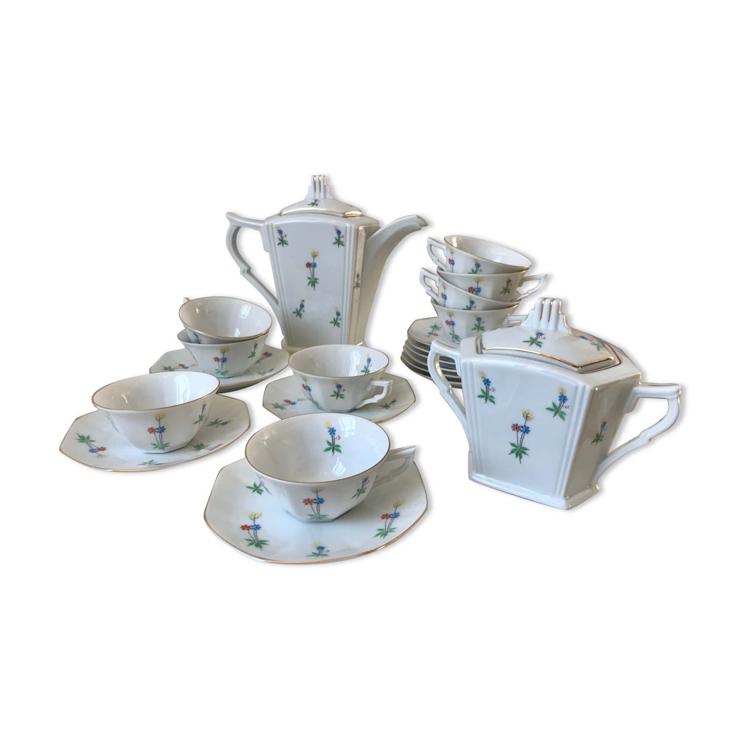 Service à café Made in France modèle Tchèque années 50-60