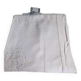 Draps ancien brodé avec monogramme