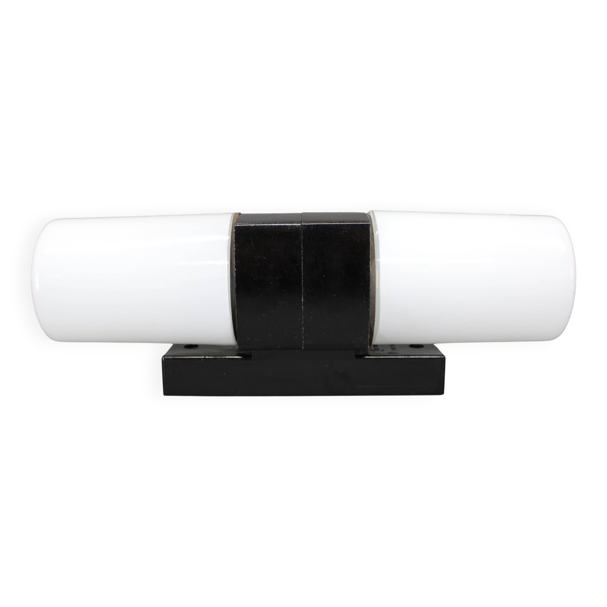 Mid-century Czech wall light in bakelite and glass, 1960s