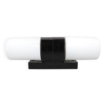 Mid-century Czech wall light in bakelite and glass, 1960s