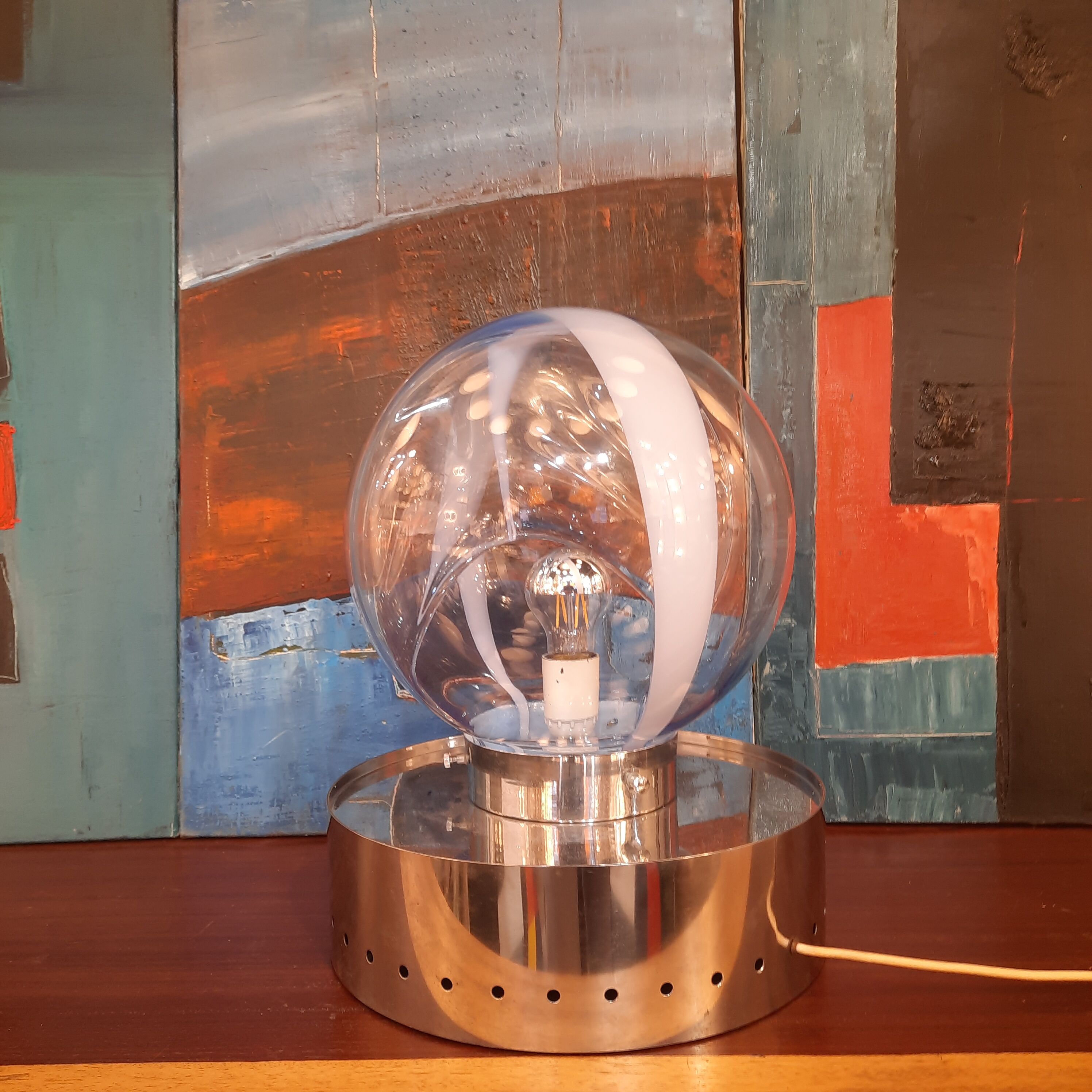 Table lamp "Membrane" by Toni Zuccheri, Venini, 1960