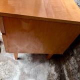 Light wood row TV unit