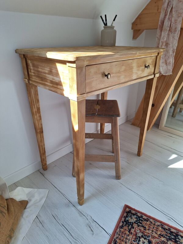Bureau / Table d'appoint / Console en bois massif de style Louis-Philippe
