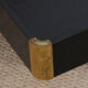 Wood and brass coffee table attributed to Willy Rizzo, 1970.