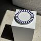 Set of 2 blue striped plates Ceramica Quadrifoglio Italy