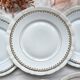 12 Vintage Terre de Fer White Plates + Small Gold White Porcelain Plates LIMOGES
