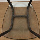 Pair of skai and metal chairs 1950