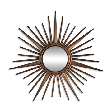 Miroir soleil Chaty Vallauris, œil de sorcière vintage, décoration rét