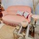 Powder pink toad bench