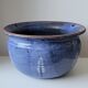 Pot cache pot to hang in terracotta or blue enamelled sandstone