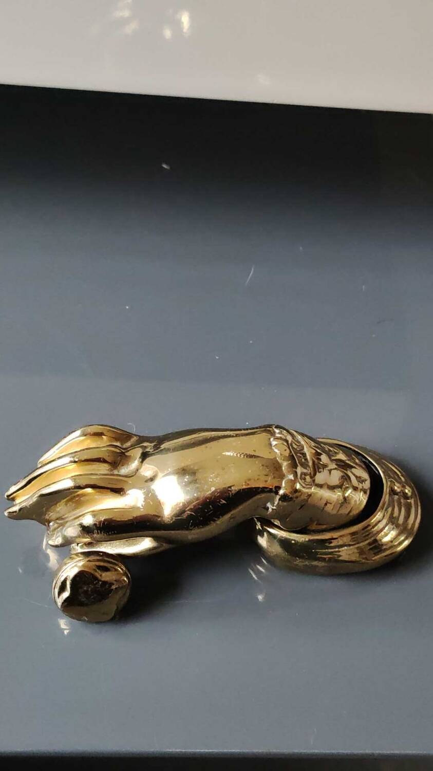Heurtoir/Marteau de porte en forme de Main Antique